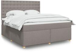 vidaXL tópszínű szövet rugós ágy matraccal 180 x 200 cm (3293677)