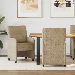 vidaXL Kerekes Étkező Székek 2 pcs Világosszürke 57 x 67 x 95 cm (42017844)