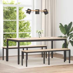 vidaXL pad Természetes 160 x 35 x 45 cm Tömör fenyőfa (892775)