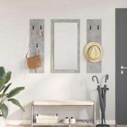 vidaXL Fali Kabáthorog tárolóval Beton Szürke 96 x 1, 5 x 90 cm Faanyag (874534)