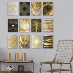 Adana Tablou MDF Yellowland, Alb - Auriu- Gri, 15x20 cm (364LUL1472)