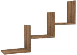 PAKOWORLD Raft de perete Mauer, finisaj nuc, lemn robust, 90x19x60 cm (120-000559) Raft