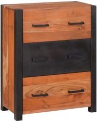 vidaXL Széf fiókkal Barna 55 x 30 x 75 cm Tömör Akácfa (4104008)