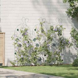 vidaXL Kerti Kerítés 3 pcs Zöld 112 x 40 cm Acél (42021361)