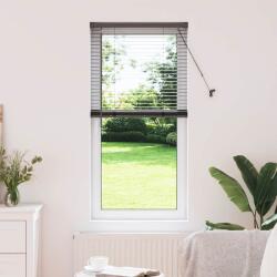 vidaXL Ablak Függöny függönyökkel Fekete Alumínium (42006114)