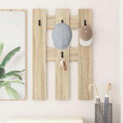 vidaXL Fali Kabáthorog tárolóval Sonoma tölgy 65 x 3 x 100 cm Faanyag (874501)
