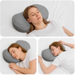 vidaXL Párna párnával Szürke 55 x 36 x 10 cm Poliészter (42012697)