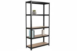 MAMUTEX Lakkozott fém állvány Mamutex Standard 1800x900x400 mm - 5 polc, teherbírás 875 kg, fekete