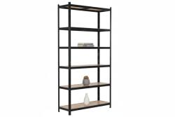 MAMUTEX Lakkozott fém állvány Mamutex Standard 240x120x50 cm - 6 polc, teherbírás 1050 kg, fekete
