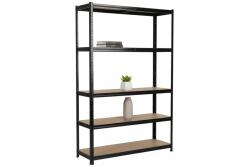 MAMUTEX Lakkozott fém állvány Mamutex Standard 1800x1200x400 mm - 5 polc, teherbírás 875 kg, fekete