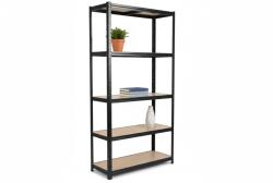 MAMUTEX Lakkozott fém állvány Mamutex Standard 2000x1000x600 mm - 5 polc, teherbírás 875 kg, fekete