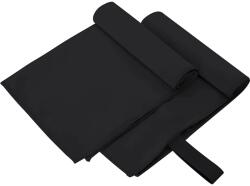 vidaXL Sport Törölközők 2 pcs Fekete 50 x 30 cm Poliészter és poliamid (42011457)