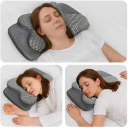 vidaXL Párna párnával Szürke 60 x 37 x 13 cm Poliészter (42012693)