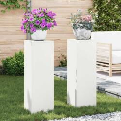 vidaXL Növényállvány 2 pcs Fehér 24 x 24 x 75 cm Acél (865821)