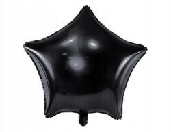 Party Deco Csillag fólia lufi, 48cm, fekete