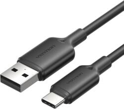 Vention USB-A 2.0/M -> USB-C/M, 1m, (fekete), kábel (CTQBF) - tonerpiac