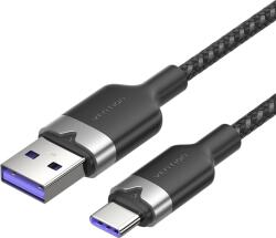 Vention USB-A 2.0/M -> USB-C/M, 2m, (fekete, 6A), kábel (CTOBH) - tonerpiac