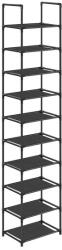 SONGMICS Raft pentru pantofi SONGMICS, 10 niveluri, negru, 173 cm (LSR110B02) Raft