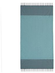 Welora Hamam törülköző geometrikus mintákkal és rojtokkal, pamut, 180x100cm, mentazöld és szürke színű (JM1236030)