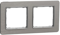 Schneider Electric Schneider Sedna Elements kettes keret, univerzális, szálcsiszolt ezüst (SDD370802) (SDD370802)