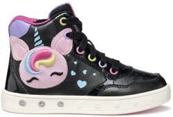 GEOX Geox, Mintás cipő LED fényekkel, Fekete, 30 EU (J568WD0NFKNC9240-30)