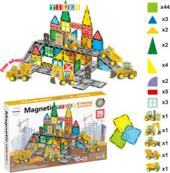 Mamido Set magnetic de construcție oraș de transport 70 piese XL MT1439 Jucarii de constructii magnetice