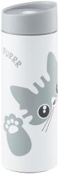 Ambition Kitty termosz bögre, 340ml, rozsdamentes acél, szürke, macska mintás (66705)