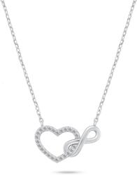 Brilio Silver Modern ezüst nyaklánc cirkónium kővel NCL121W