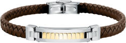 Morellato Elegáns bőr karkötő acél dísszel Moody SQH34