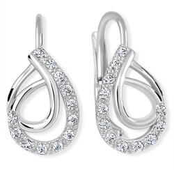 Soliter Brilio Gyengéd fehér arany fülbevalók kristályokkal 239 001 01065 07