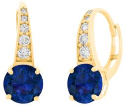 JVD Aranyozott fülbevaló átlátszó és kék cirkónium kövekkel SVLE0974XH2GM00