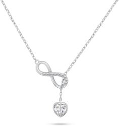 Brilio Silver Bájos ezüst nyaklánc cirkónium kövekkel NCL123W