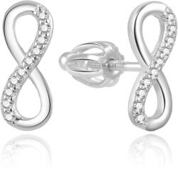 Beneto Finom ezüst fülbevaló cirkónium kövekkel Végtelen AGUP2062S