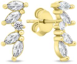 Brilio Silver Csillogó aranyozott fülbevaló cirkónium kövekkel EA796Y