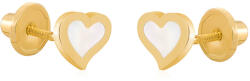 Brilio Gyengéd sárga arany fülbevaló Szív 14/148.541/17NC