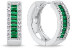 Brilio Silver Csillogó ezüst karika fülbevaló cirkónium kövekkel EA475WG