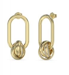 Guess Aranyozott fülbevaló cirkónium kövekkel Perfect JUBE04073JWYGT/U