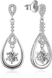 MOISS Csillogó ezüst fülbevaló cirkónium kövekkel Estera E0003084