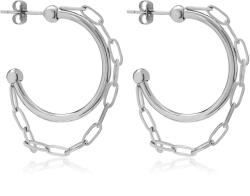 Troli Karika acél fülbevaló láncokkal VESE0584S