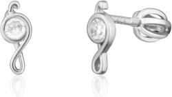JVD Ezüst fülbevaló Violinkulcs cirkónium kövekkel SVLE1822XH2BISR