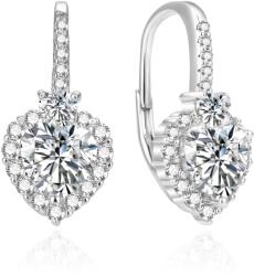 Beneto Csillogó ezüst szív fülbevaló AGUC389L