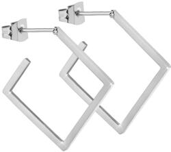 Troli Négyzet acél fülbevaló