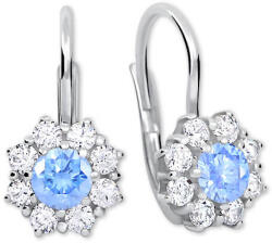 Soliter Brilio Silver Ezüst fülbevaló kristályokkal 436 001 00322 04 - türkiz