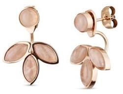 Vuch Modern aranyozott fülbevaló rózsakvarccal 2 az 1-ben FÜLBEVALÓ ROSE LILIES