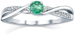 Silvego Ezüst gyűrű valódi természetes smaragddal JJJR1100ER 60 mm
