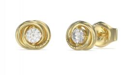 Guess Divatos aranyozott fülbevaló cirkónium kövekkel Perfect JUBE04065JWYGT/U