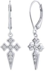 Silvego Ezüst kereszt fülbevaló cirkónium kővel Brilliance Zirconia MW13168E