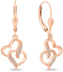 Brilio Silver Romantikus bronz fülbevalók Szív EA467R