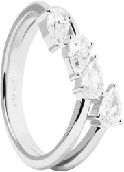 PDPAOLA Csillogó ezüst gyűrű cirkónium kövekkel Terra Essentials AN02-861 48 mm