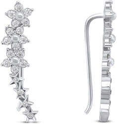 Brilio Silver Játékos ezüst fülbevaló cirkónium kővel EA81W